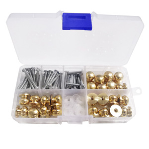 Furniture Drawer Handle Replacement Parts 3x20mm 3x25mm 3x30mm <b>Brass</b> Monk Head <b>Knobs</b> With Screws For Cabinet Door - Product Image 5