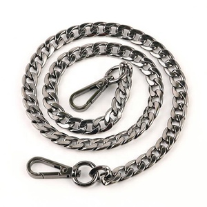 Cadena decorativa para bolso de mano con gancho a presión para ambos extremos, cadenas opcionales, compatible con personalización de aluminio perak teroksidasi - Product Image 1