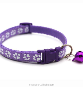 Molti colori riflettenti e regolabili colletto per gatti per animali domestici elegante stampa con zampa di design dei cartoni animati collo in Nylon - Product Image 6