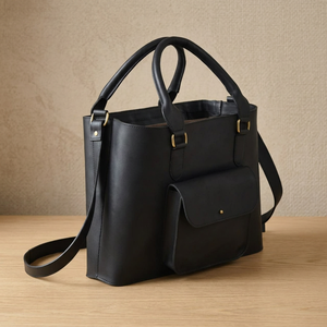 Bolso de Mano Casual de Cuero Genuino para Mujer, Gran Capacidad, Cierre de Cremallera, Impermeable, Ecológico, Suave, Duradero y Ligero - Product Image 4