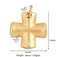 Nouveau pendentif à breloque de style religieux, croix plaqué or 18 carats incrusté de zircone cubique, bijoux collier bracelet accessoires fournitures L05