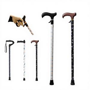 Bastón de Aleación de Aluminio con Punta de Goma, Ajustable y Portátil, con Mango en Forma de T - Product Image 1