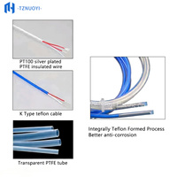 High Accuracy RTD Thermocouple K Type Temperature Sensor PTFE/PFA Sheath Cable Waterproof IP68 OEM/ODM Customizable Length