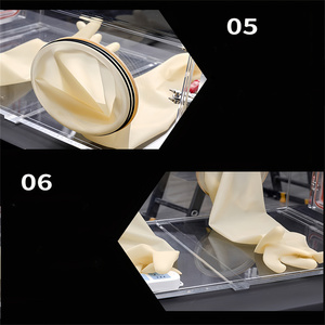 Mini guantera de laboratorio de acrílico transparente aislada ZZ Rhino con sistema de vacío OEM personalizable para laboratorios de física/Biología/química - Product Image 6
