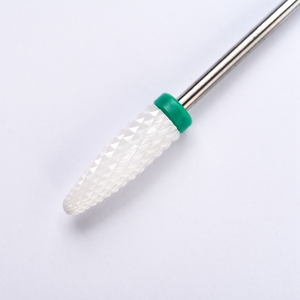 KADS 3/32" Medium Flame Cuspidal Nail Art Drill Bit Polish Tool Ceramic <b>Mounted</b> Grinding Stone Head Electric Manicure <b>Cutter</b> - Product Image 6