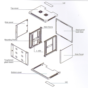 6U dữ liệu tủ rack Mạng Máy chủ tủ với làm mát lưới cửa tủ - Product Image 3