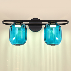 Lámpara de espejo de cristal sencilla, lámpara de tocador, lámpara de espejo de baño, luz frontal de espejo de cristal estilo nórdico, lámpara de pared americana - Product Image 6