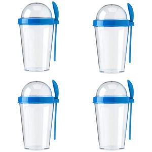 Gobelets à yaourt parfait à emporter avec couvercle, pots de voyage réutilisables en PS pour pouding, yaourt, petit-déjeuner et déjeuner - Product Image 6