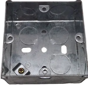 Electrical Junction Box Types 3*6 3*3 1+1+1 iron box silver color steel switch box