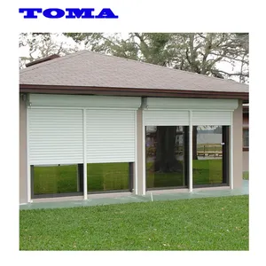 AS2047 TOMA 창과 문을 위한 전기 롤러 셔터 알루미늄 회전 셔터 차고 문 외부 허리케인 셔터