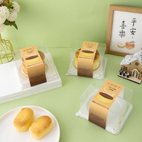 Boîte d'emballage en blister PET de qualité alimentaire, écologique, pour desserts, pâtisseries, mousses, gâteaux, transparente, carrée, blanche, pour le stockage