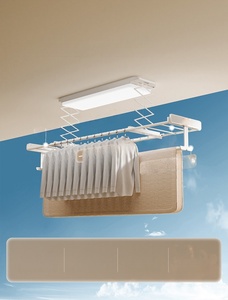 Tendedero eléctrico inteligente invisible para balcón con control remoto, elevación, desinfección y esterilización - Product Image 1