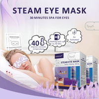 Masques oculaires chauffants jetables à la lavande, personnalisables, à marque privée OEM, pour favoriser le sommeil, avec vapeur douce et compresse chaude