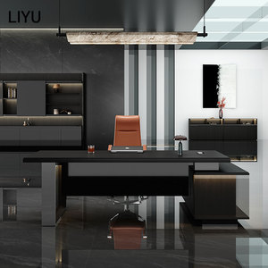 Liyu Furniture Modern L-Shaped Executive Desk with <strong>Drawers</strong> Easy Assembly Boss Director <strong>Office</strong> Table Escritorios De Oficina - Product Image 2