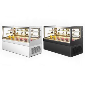 Réfrigérateur-<span class=keywords><strong>congélateur</strong></span> vitrine statique/refroidissement par air Rebirth <span class=keywords><strong>noir</strong></span>/blanc pour présentation de gâteaux, échantillon gratuit de vitrine-<span class=keywords><strong>congélateur</strong></span> pour gâteaux - Product Image 6