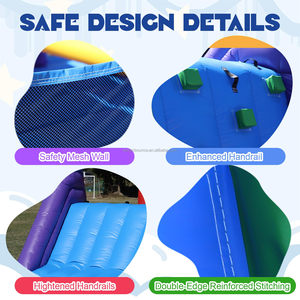 Tobogán Acuático Inflable Resistente con Castillo Hinchable y Soplador, Diversión Húmeda y Seca para Fiestas Infantiles y <span class=keywords><strong>Alquiler</strong></span> - Product Image 5