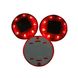 Punta solar redonda de cuatro lados reflectante blanca, luz de advertencia de <span class=keywords><strong>carretera</strong></span> de plástico impermeable, Punta solar redonda de cuatro lados - Product Image 2