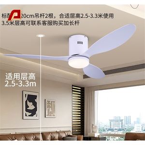Ventilador de Techo LED Moderno con Regulador de Intensidad, Control Remoto de 6 Velocidades, 3 Aspas de ABS, Motor de CC - Iluminación para Cocina y Hogar - Product Image 2