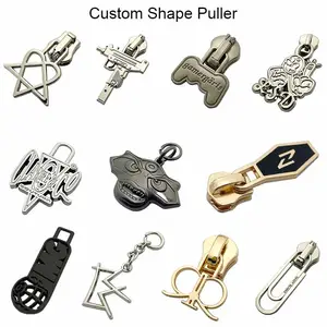 New Design Fashion Decoration Accessories Customized Brand Name Metal Puller For Zipper