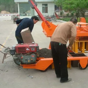 Mesin blok qt4-15 bertenaga surya mesin blok es serbuk gergaji kayu mesin pembuat blok palet