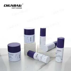 20ml 30ml Spender Vakuum Reise doppelwandige Luxus pumpe Kosmetik lotion Kunststoff Weiß Airless Flaschen mit Pumpe High End