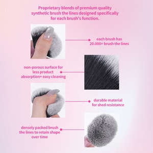 5 pièces véritable nouveau Style haute Technique luxe professionnel voyage Logo personnalisé <span class=keywords><strong>Kit</strong></span> de pinceaux de maquillage - Product Image 5