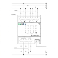 KNX/EIB Module de commutateur de lumière intelligent 10A à 8 canaux Emballage personnalisable pour le système d'hôtel intelligent et le système de maison intelligente KNX