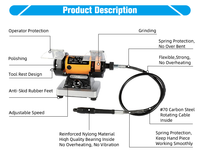 Vitesse Variable 0-10000 Rpm Mini Banc Polyvalence Flexible Arbre Meuleuse