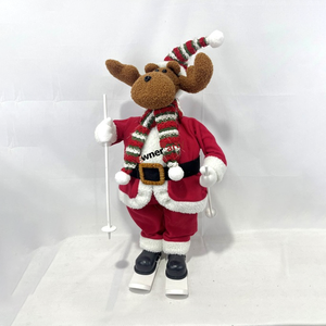 Bonhomme de neige de ski, décoration de Noël très vendue, fournitures de décoration intérieure, Noël 2026, animatronique avec lumière et musique - Product Image 4
