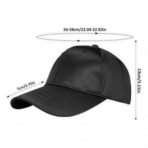 Casquette de baseball structurée à 6 panneaux style américain, imperméable, en satin, respirante, en tissu dentelle 100 % polyester - Product Image 6