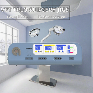 Plaques d'ostéotomie électriques orthopédiques métalliques pour nivellement du plateau tibial (TPLO) de style Slocum avec gabarits pour la chirurgie vétérinaire - Product Image 2