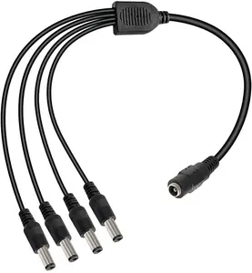 DC Y分路器电缆1公至2 3 4 5 6 8母5521DC闭路电视附件电源扩展适配器电缆