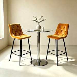 <span class=keywords><strong>Tabouret</strong></span> <span class=keywords><strong>de</strong></span> <span class=keywords><strong>bar</strong></span> en <span class=keywords><strong>velours</strong></span> nordique, chaise <span class=keywords><strong>de</strong></span> <span class=keywords><strong>bar</strong></span> rembourrée avec dossier capitonné en losanges pour la maison, l'hôtel, le café, le <span class=keywords><strong>bar</strong></span> - Product Image 3