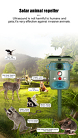 Saijzek Amz Offre Spéciale solaire alimenté Rechargeable taupe serpent chat oiseau répulsif extérieur dispositif ultrasons oiseau répulsif pour jardin