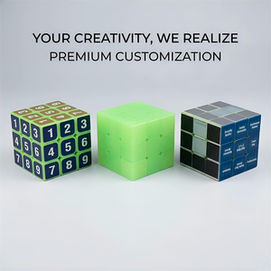 <span class=keywords><strong>Cube</strong></span> Magique Lumineux 3x3x3 en Plastique Vierge 3D Personnalisable, Vert Fluorescent, Rotatif, qui Brille dans le Noir - Product Image 6