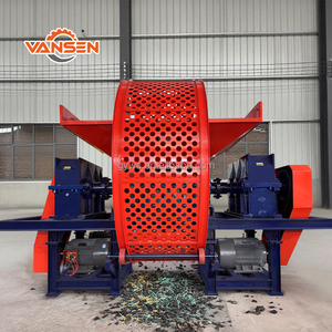 Chất thải nhựa phế liệu lốp cao su lốp bọt cục U Sợi PP PVC ABS Chai PET đôi trục Shredder Máy Nghiền để tái chế - Product Image 2