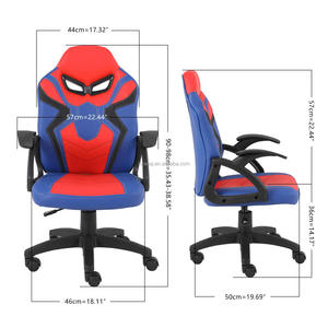 Chaise de jeu ergonomique en cuir de haute qualité pour enfants et adolescents, idéale pour la <span class=keywords><strong>chambre</strong></span>, le bureau à domicile, avec soutien lombaire réglable – Meilleure vente - Product Image 3