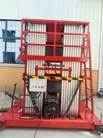 Flugzeughangar-Deckenwerkstatt Aluminiumlegierung Hebebühne 4m 150kg Personenlift Vertikaler Mastlift