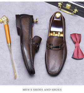<span class=keywords><strong>Scarpe</strong></span> Doudou di guida di lusso S0027X da <span class=keywords><strong>uomo</strong></span> in pelle di vacchetta con fondo morbido stile Binglun che calcia Lefu Xiu a piede libero - Product Image 3