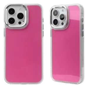 厂家批发手机外壳荧光彩色后盖适用于iPhone 15 Pro Max手机外壳Carcasas Capinha de Celular