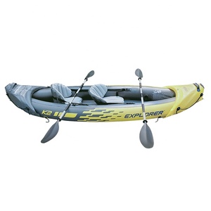 INTEX <span class=keywords><strong>Explorer</strong></span> K2 <span class=keywords><strong>Kayak</strong></span> inflable ligera de la caja de Color de embalaje de paleta de bomba de 2 asientos de botes de remo, - Product Image 1