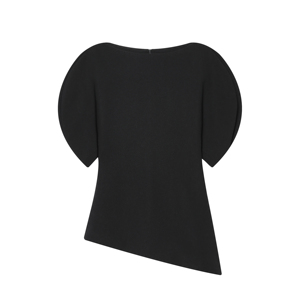 Chemisiers hauts décontractés à manches courtes, col rond, design <span class=keywords><strong>asymétrique</strong></span>, couleur unie, 3 coloris, pour femmes - Product Image 2