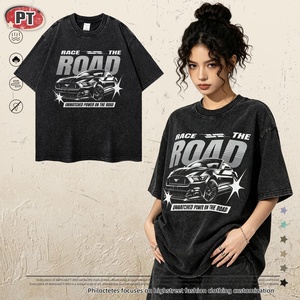 เสื้อยืดสตรีทแวร์ลายกราฟิกพิมพ์ DTG เสื้อยืดเปล่าไซส์ใหญ่ เสื้อยืดฟอกสี เสื้อยืดผู้ชายแบบสั่งทำ เสื้อยืดวินเทจทรงโอเวอร์ไซส์ - Product Image 3