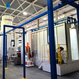 Линия порошковой окраски Top Rail Batch с ручным управлением, полная система порошковой покраски с верхним перекрестным транспортером - Product Image 3