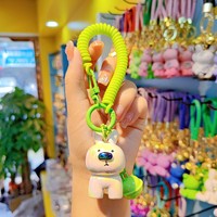 Vente en gros de pendentifs figurines d'animaux mignons en résine, accessoires pour sacs, porte-clés de couple, porte-clés de voiture, cadeau promotionnel pour filles