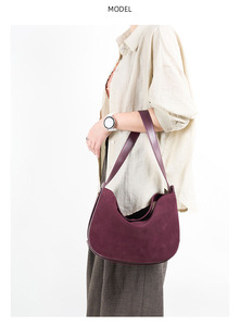 Nouveauté 2026 : Sacs à bandoulière et sacs à main en cuir véritable vintage pour femme, sac boulette grande capacité, sac sous le bras pour femme - Product Image 5