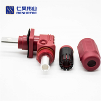 150A Batterie Connecteur Power Energy Storage 1Pin Plug pour 35mm2 Câble et Busbar Lug Socket Couleur Rouge