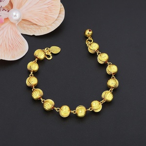 Bracelet pour femme JXX, nouveau design, plaqué or 24 carats, perles tendance, style malaisien, matériau principal en laiton, bijoux - Product Image 4