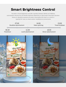 1000-4000 Nits High Brightness Full HD Advertising Video <b>Display</b> Ultra Slim Window Lcd <b>Display</b> - Product Image 4