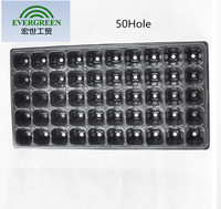 Plateau de semis rectangulaire en plastique PP écologique noir pour serre, 21, 32, 50, 72, 98, 105, 128, 200, 288 alvéoles